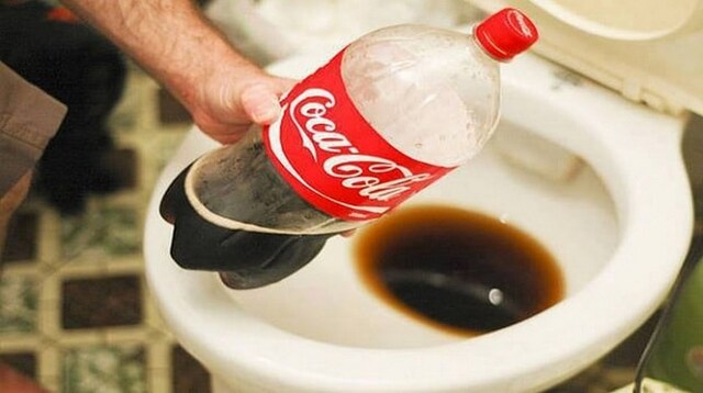 Thông tắc bồn cầu bằng coca cola